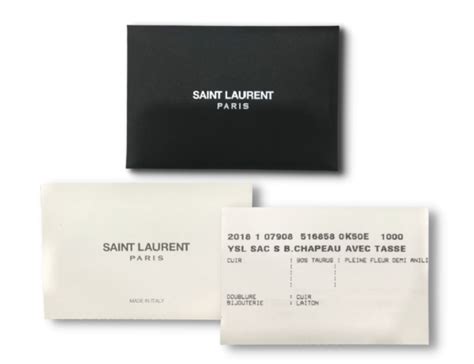 ysl authenticity card